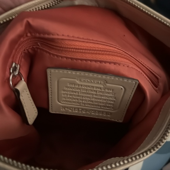 Coach Ashley Op Art Satin Multi Print Handbag Purse C1376-Shoulder Bag - Picture 2 of 2